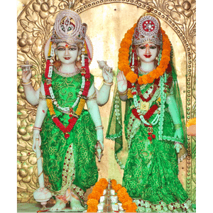 Lord Vishnu with Goddess Lakshmi Ji